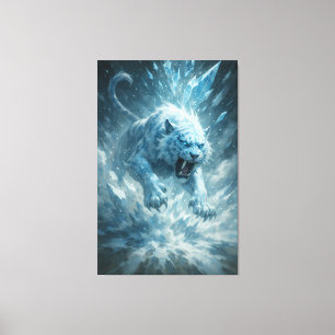 Frost White Tiger – Emperor of the Frozen Realm –  Canvas Print