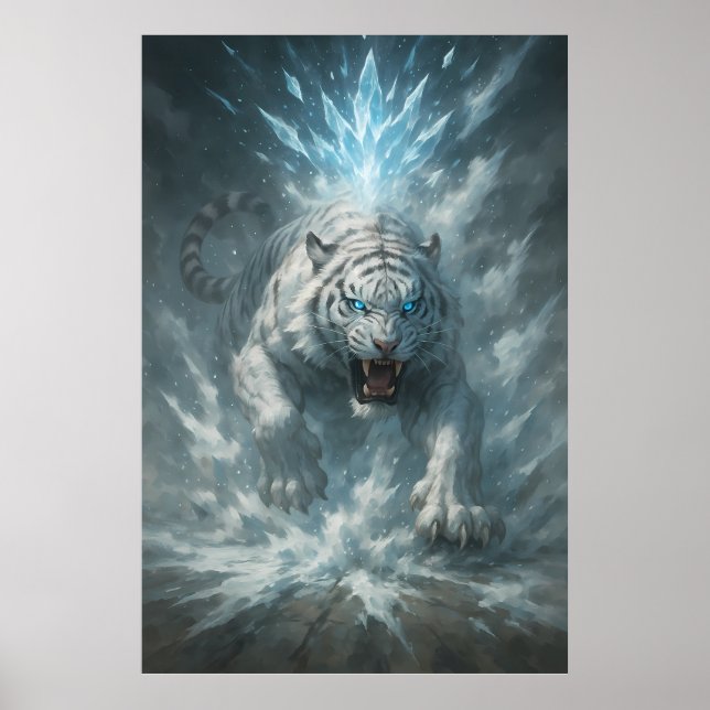 Frost White Tiger – Emperor of the Frozen Realm –  Poster (Front)