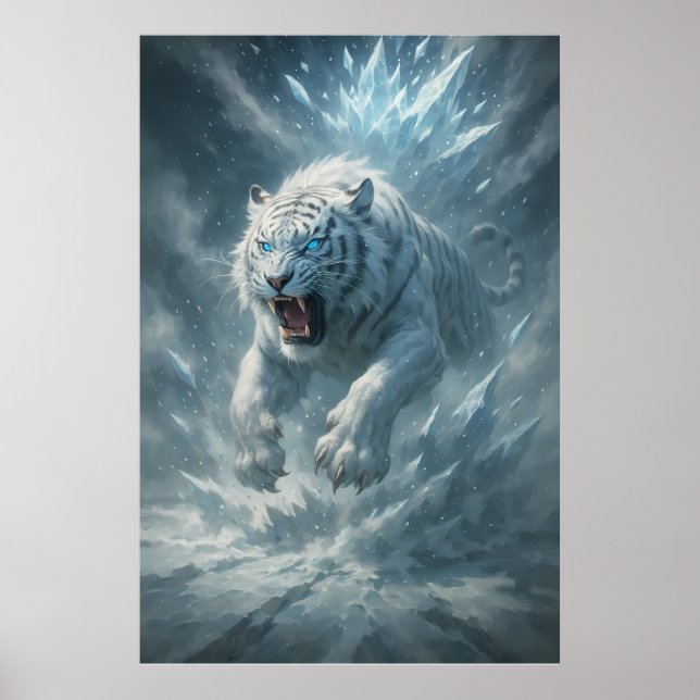 Frost White Tiger – Emperor of the Frozen Realm –  Poster (Front)