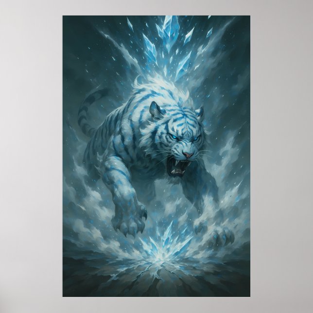Frost White Tiger – Emperor of the Frozen Realm –  Poster (Front)