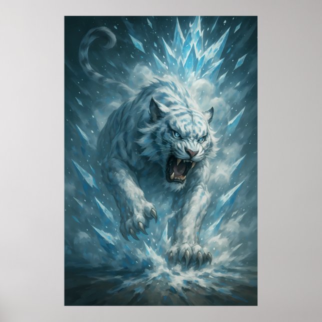 Frost White Tiger – Emperor of the Frozen Realm –  Poster (Front)