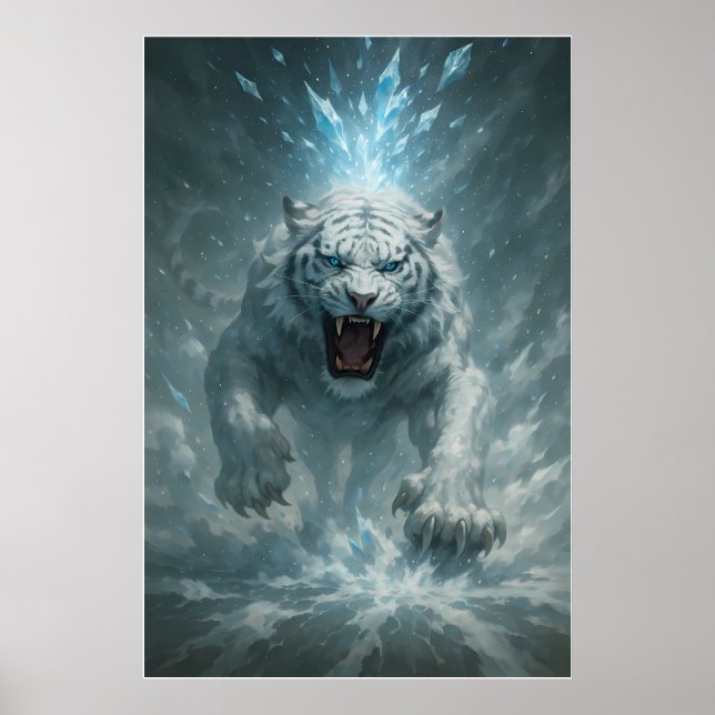 Frost White Tiger – Emperor of the Frozen Realm –  Poster (Front)
