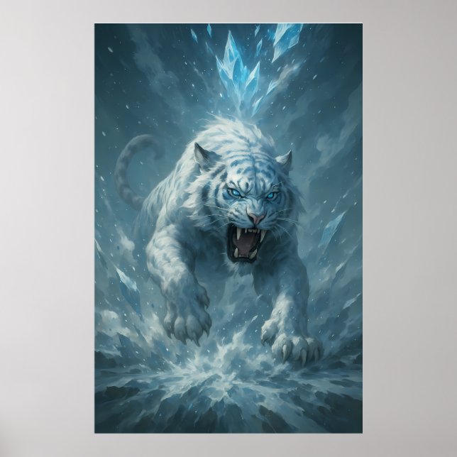 Frost White Tiger – Emperor of the Frozen Realm –  Poster (Front)