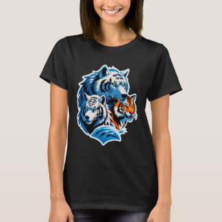 Frost Wolf & Tiger – Ice and Power T-Shirt