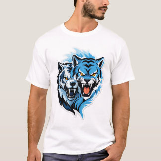Frost Wolf & Tiger – Ice and Power T-Shirt