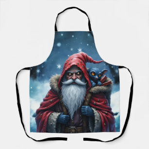 Frostbite Santa & His Mischief Elf. Apron