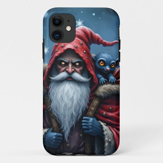 Frostbite Santa & His Mischief Elf. Case-Mate iPhone Case (Back)