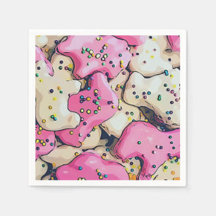 Frosted Animal Cookie Pattern Napkin