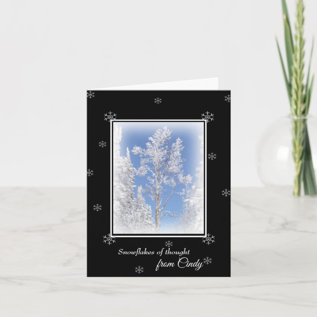 Frosted Aspen Personalised Note Card (Front)