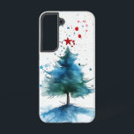 Frosted Bloom Samsung Galaxy Case<br><div class="desc">A soft blue flower blooming in icy elegance,  set against a snowy haze.</div>