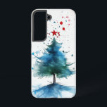 Frosted Bloom Samsung Galaxy Case<br><div class="desc">A soft blue flower blooming in icy elegance,  set against a snowy haze.</div>