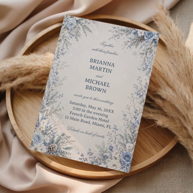 Frosted Blue Botanicals Embrace Winter Invitation (Creator Uploaded)
