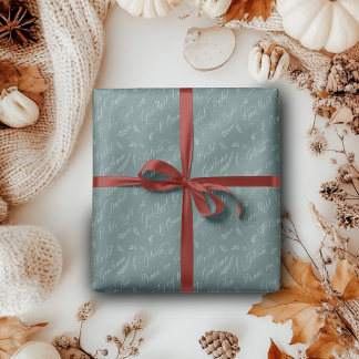 Frosted Blue Carols Tissue Paper