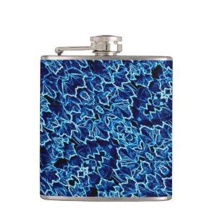 Frosted Blue Ivy Cool Hip Flask
