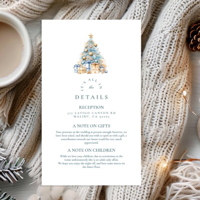 Frosted Blue Star Wedding Enclosure Card (Creator Uploaded)
