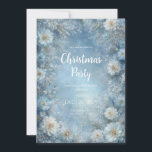 Frosted Blue Winter Floral Christmas Invitation<br><div class="desc">Capture the magic of the season with this Frosted Blue Winter Floral Invitation, featuring an enchanting border of icy blue and white flowers accented with snowflakes and frosted greenery. The elegant winter palette evokes the serene beauty of a snowy landscape, making it the perfect choice for holiday gatherings and winter...</div>