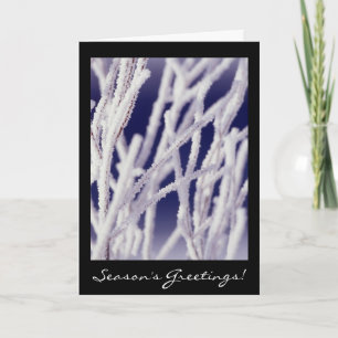 Frosted Branch Black and White Christmas Card