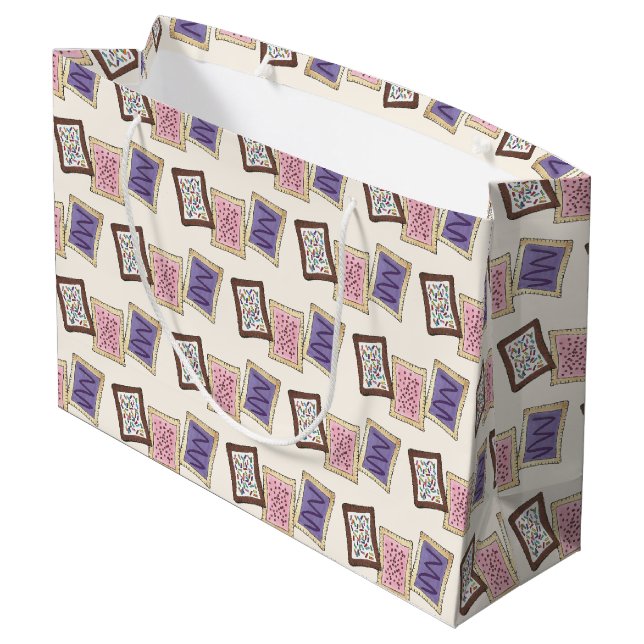 Frosted Breakfast Toaster Pastry Junk Food Foodie Large Gift Bag (Back Angled)