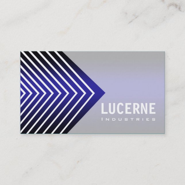 Frosted Chevron custom designer business card (Front)