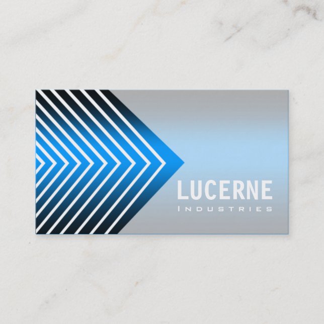 Frosted Chevron custom designer business card (Front)