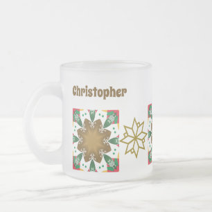 Frosted Christmas Mug-Holiday Cheer Mug 🎄Editable