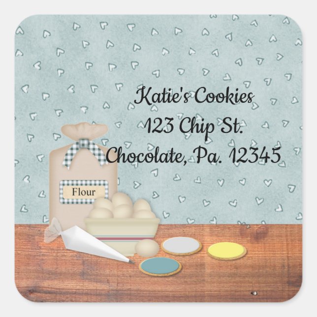 Frosted Cookies Square Product Sticker (Front)