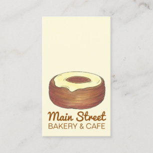 Frosted Croissant Doughnut Doughnut Pastry Bakery Business Card