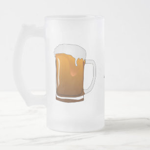 Frosted customisable beer mug