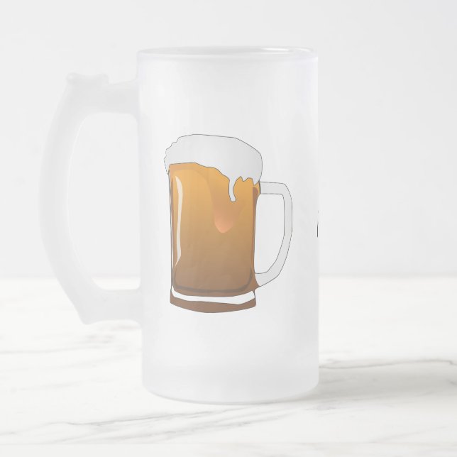 Frosted customisable beer mug (Left)