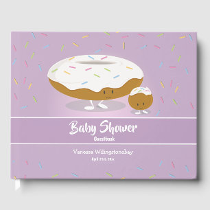 Frosted Doughnut and Doughnut Hole Sprinkles Baby Guest Book