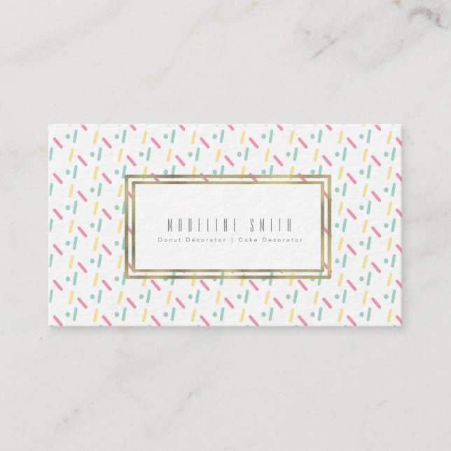 Frosted Doughnuts Sprinkles Baker Cake Decorator Business Card (Front)