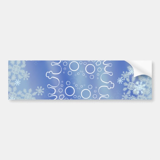 Frosted Edges V Bumper Sticker (Front)