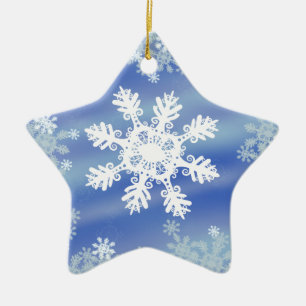 Frosted Edges VII Ceramic Tree Decoration
