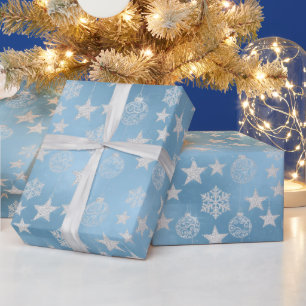 Frosted Elegance Winter Snow Wrapping Paper