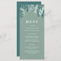 Frosted Eucalyptus Christmas Dinner menu 