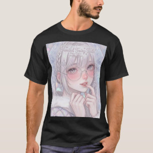 Frosted Fairy Tale: Aesthetic Silver Hair Girl & I T-Shirt