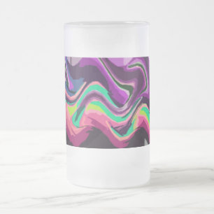 Frosted Fiesta 5 (pink) Glass Mug