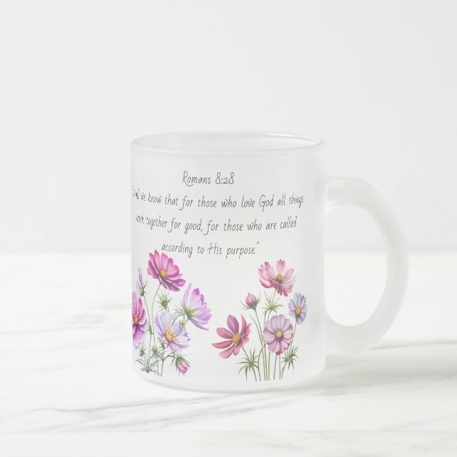 Frosted Floral Bible Verse Mug (Right)