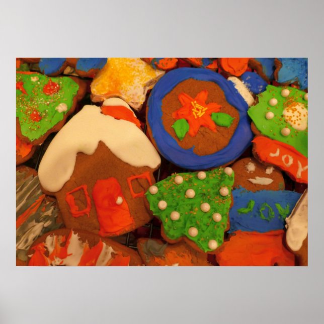 Frosted Gingerbread Cookies Poster (Front)