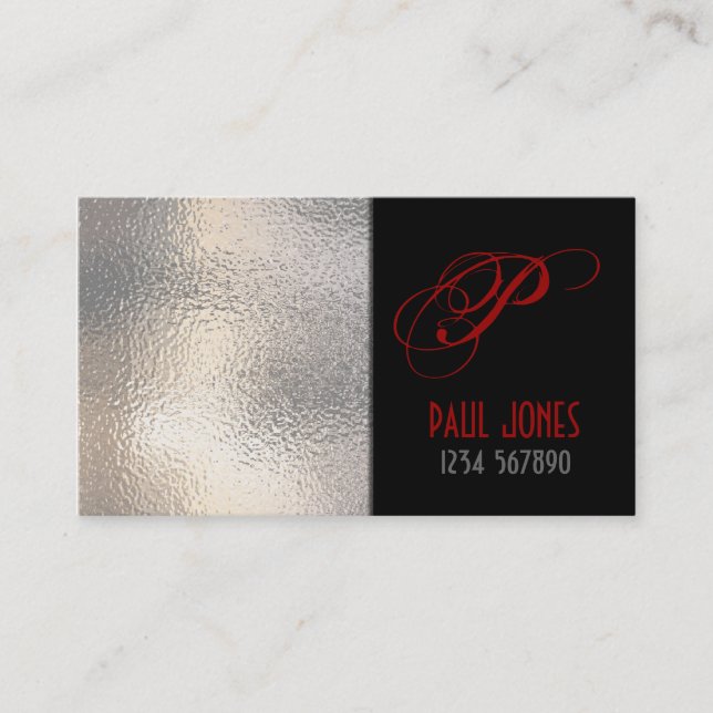 Frosted Glass Business Card (Front)