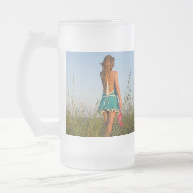 Frosted Glass Frosted Glass Beer Mug (Left)