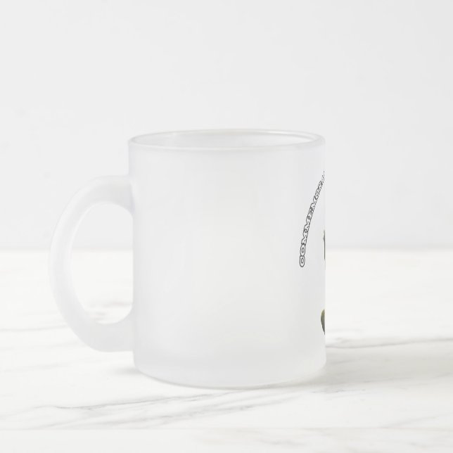 Frosted Glass Mug, 10 oz Frosted Glass Coffee Mug (Left)