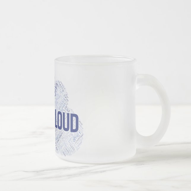 Frosted Glass Mug, 10 oz Frosted Glass Coffee Mug (Right)