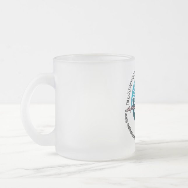 Frosted Glass Mug, 10 oz Frosted Glass Coffee Mug (Left)