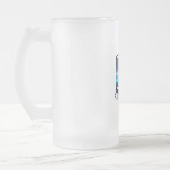 Frosted Glass Mug, 16 oz Frosted Glass Beer Mug (Left)