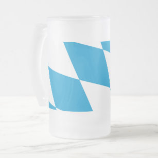 Frosted Glass Mug with flag of Bavaria