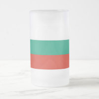 Frosted Glass Mug with flag of Bulgaria