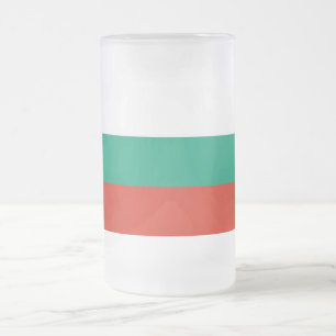 Frosted Glass Mug with flag of Bulgaria