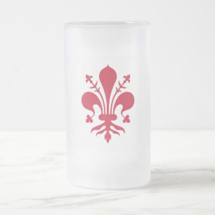 Frosted Glass Mug with flag of Florence