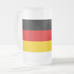 Frosted Glass Mug with flag of Germany